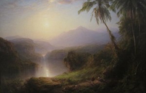 A painting by Frederick Edwin Church, from Hudson River School