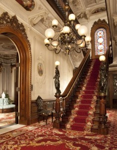 Victoria Mansion Interior with Stained Glass